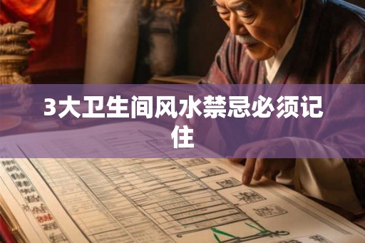 3大卫生间风水禁忌必须记住