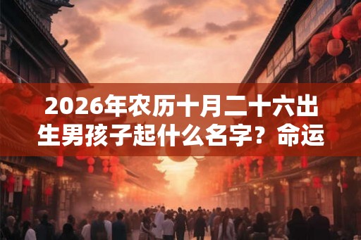 2026年农历十月二十六出生男孩子起什么名字？命运如何？