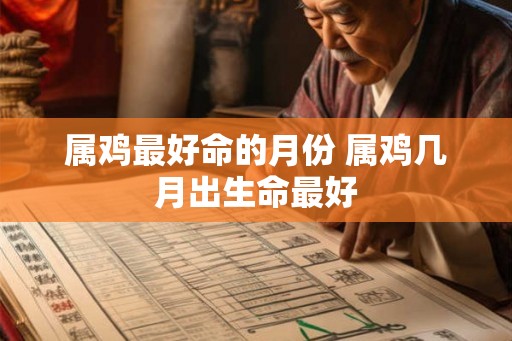 属鸡最好命的月份 属鸡几月出生命最好
