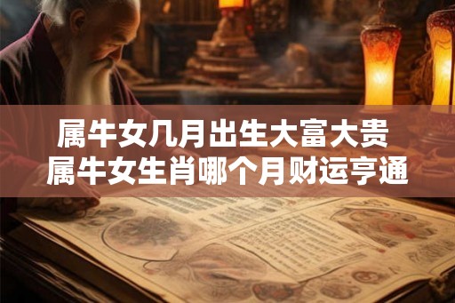 属牛女几月出生大富大贵 属牛女生肖哪个月财运亨通