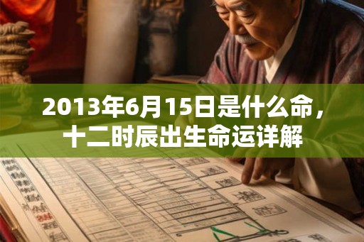 2013年6月15日是什么命,十二时辰出生命运详解 2013年6月15日是什么命,十二时辰出生命运详解
