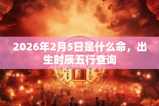 2026年2月5日是什么命，出生时辰五行查询