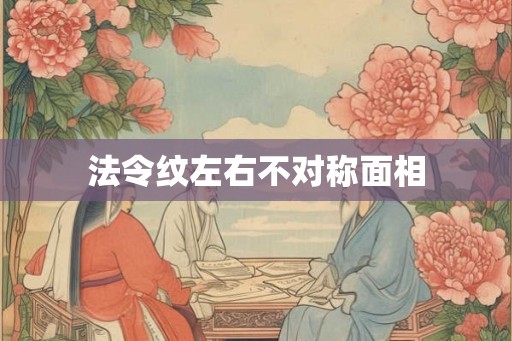 法令纹左右不对称面相