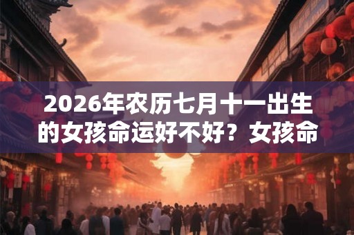 2026年农历七月十一出生的女孩命运好不好？女孩命运分析
