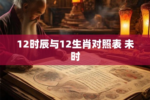 12时辰与12生肖对照表 未时