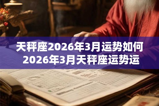 天秤座2026年3月运势如何 2026年3月天秤座运势运程详解