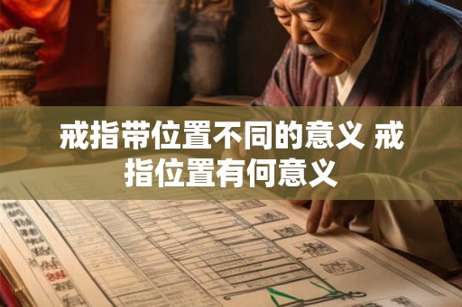 戒指带位置不同的意义 戒指位置有何意义 戒指带位置不同的意义 戒指位置有何意义