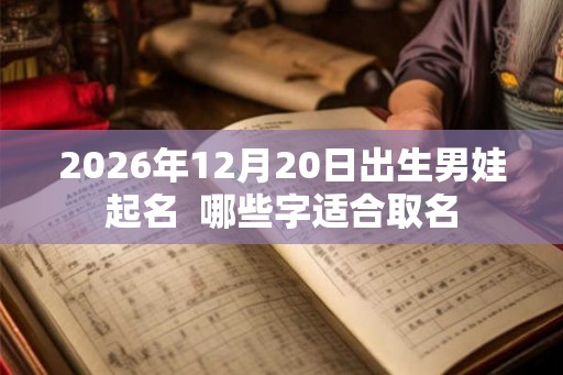 2026年12月20日出生男娃起名  哪些字适合取名