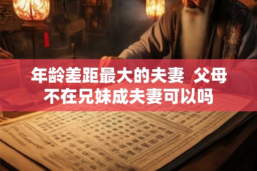 年龄差距最大的夫妻  父母不在兄妹成夫妻可以吗