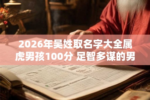 2026年吴姓取名字大全属虎男孩100分 足智多谋的男孩名字
