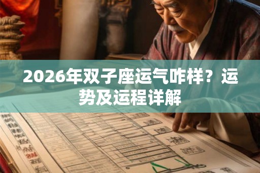 2026年双子座运气咋样？运势及运程详解