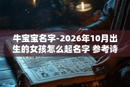 牛宝宝名字-2026年10月出生的女孩怎么起名字 参考诗经楚辞 牛宝宝名字-2026年10月出生的女孩怎么起名字 参考诗经楚辞