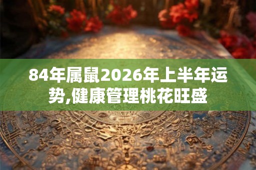 84年属鼠2026年上半年运势,健康管理桃花旺盛