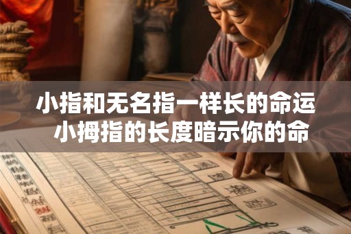 小指和无名指一样长的命运 小拇指的长度暗示你的命运 小指和无名指一样长的命运 小拇指的长度暗示你的命运
