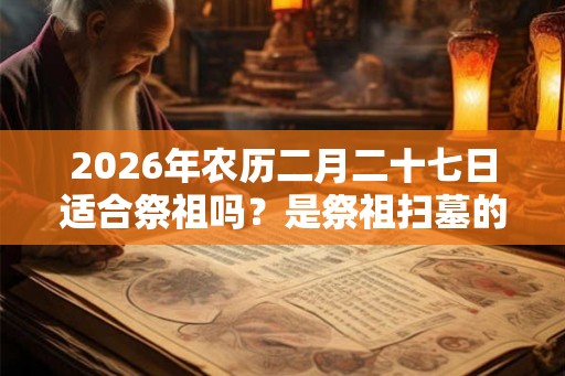 2026年农历二月二十七日适合祭祖吗？是祭祖扫墓的吉日吗？