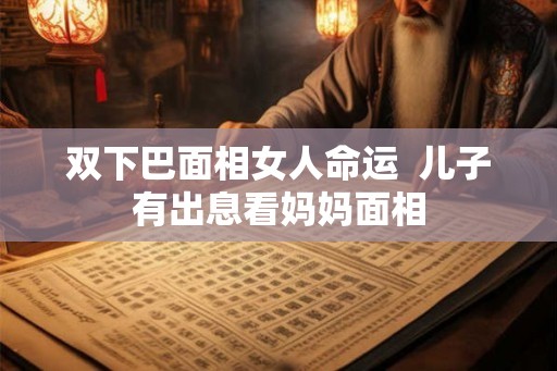 双下巴面相女人命运  儿子有出息看妈妈面相
