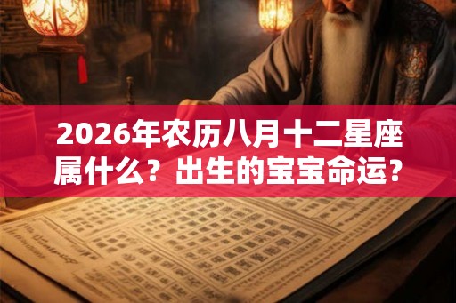 2026年农历八月十二星座属什么？出生的宝宝命运？