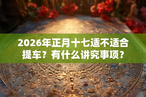 2026年正月十七适不适合提车？有什么讲究事项？