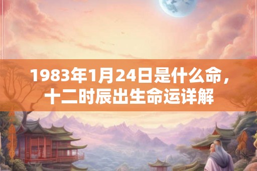 1983年1月24日是什么命,十二时辰出生命运详解 1983年1月24日是什么命,十二时辰出生命运详解