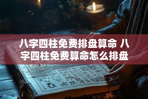 八字四柱免费排盘算命 八字四柱免费算命怎么排盘