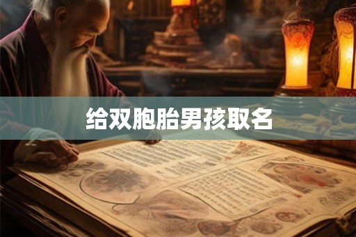 给双胞胎男孩取名
