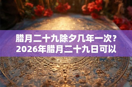 腊月二十九除夕几年一次？2026年腊月二十九日可以上坟扫墓吗？