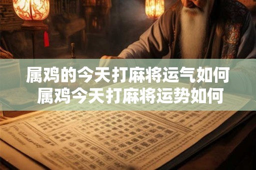属鸡的今天打麻将运气如何 属鸡今天打麻将运势如何