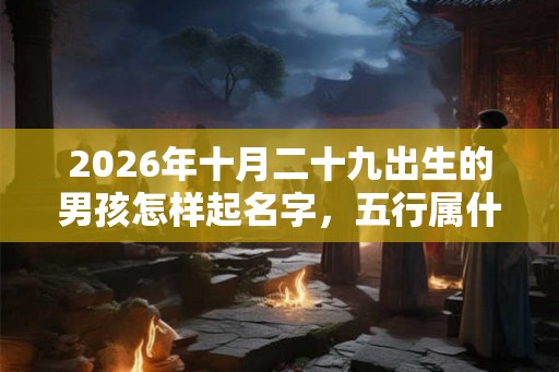 2026年十月二十九出生的男孩怎样起名字，五行属什么