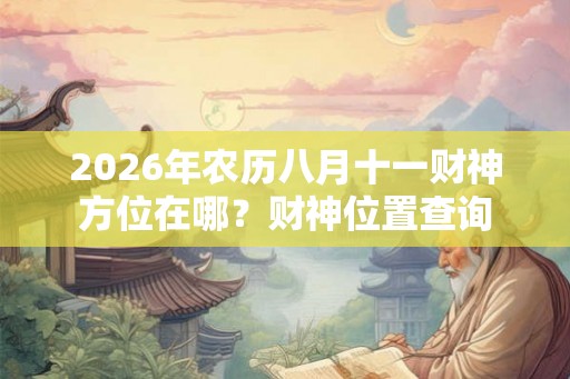 2026年农历八月十一财神方位在哪？财神位置查询