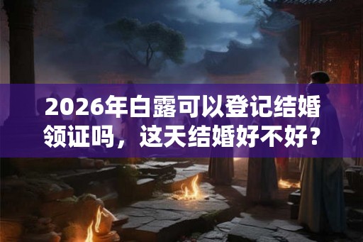 2026年白露可以登记结婚领证吗，这天结婚好不好？