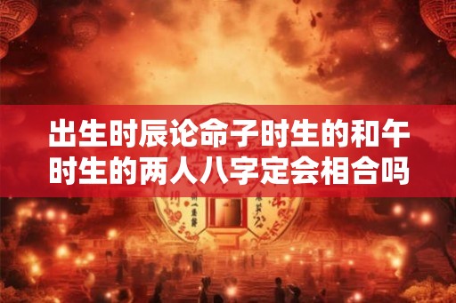 出生时辰论命子时生的和午时生的两人八字定会相合吗？