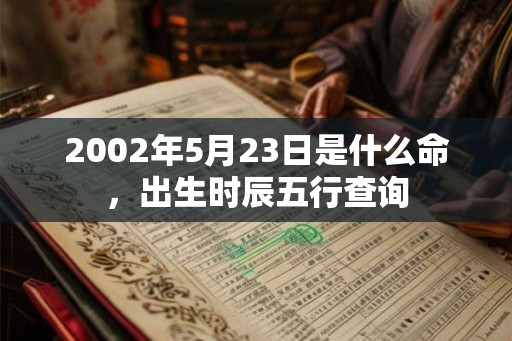 2002年5月23日是什么命，出生时辰五行查询