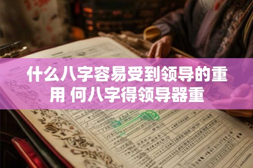 什么八字容易受到领导的重用 何八字得领导器重