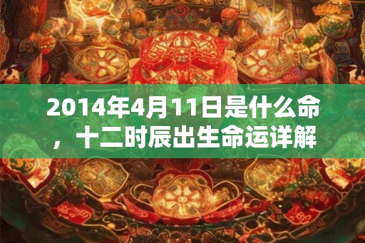 2014年4月11日是什么命，十二时辰出生命运详解
