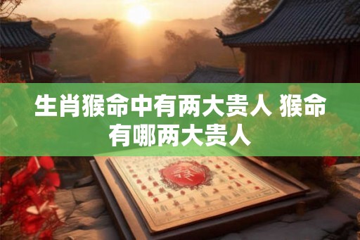 生肖猴命中有两大贵人 猴命有哪两大贵人