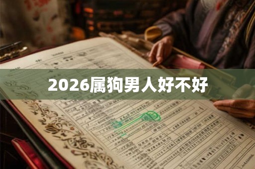 2026属狗男人好不好 2026属狗男人好不好