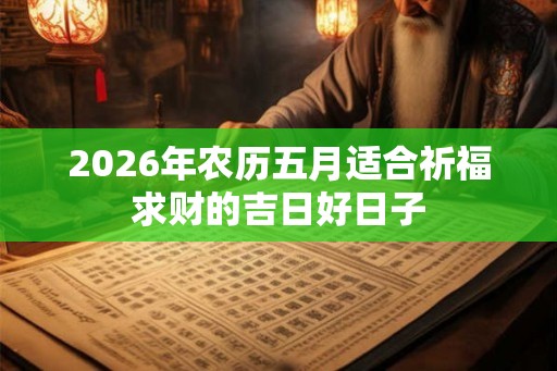 2026年农历五月适合祈福求财的吉日好日子