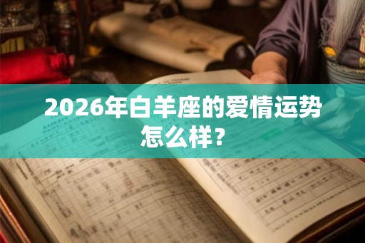 2026年白羊座的爱情运势怎么样? 2026年白羊座的爱情运势怎么样?