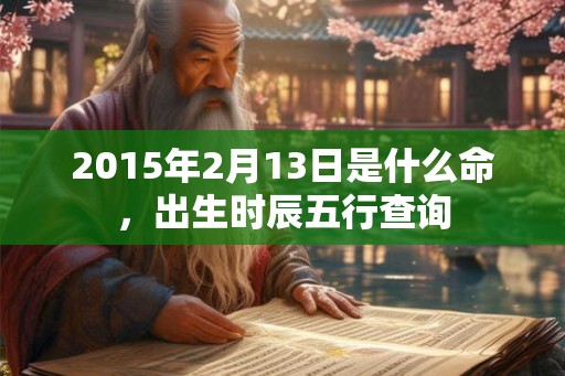 2015年2月13日是什么命，出生时辰五行查询