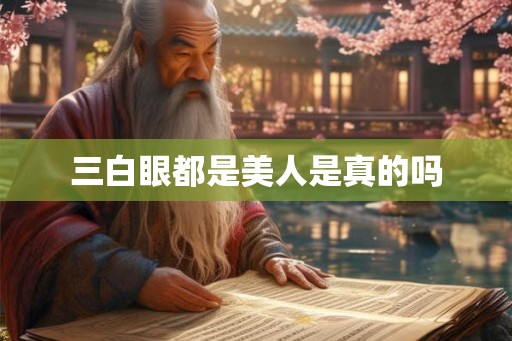 三白眼都是美人是真的吗
