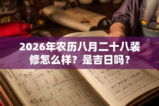 2026年农历八月二十八装修怎么样？是吉日吗？