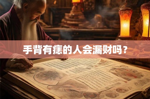 手背有痣的人会漏财吗？