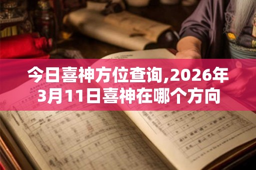 今日喜神方位查询,2026年3月11日喜神在哪个方向