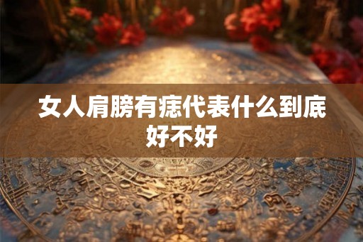 女人肩膀有痣代表什么到底好不好
