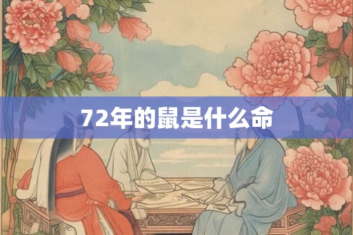 72年的鼠是什么命
