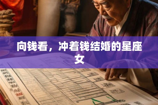 向钱看,冲着钱结婚的星座女 向钱看,冲着钱结婚的星座女