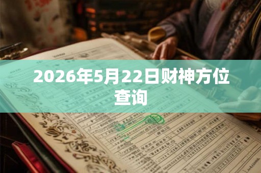 2026年5月22日财神方位查询