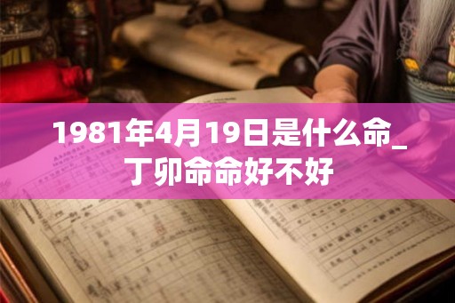 1981年4月19日是什么命_丁卯命命好不好