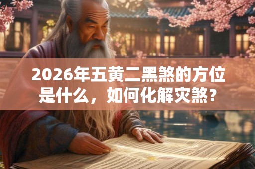 2026年五黄二黑煞的方位是什么，如何化解灾煞？