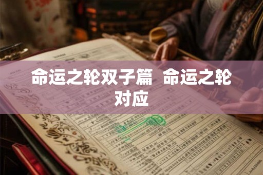 命运之轮双子篇  命运之轮对应